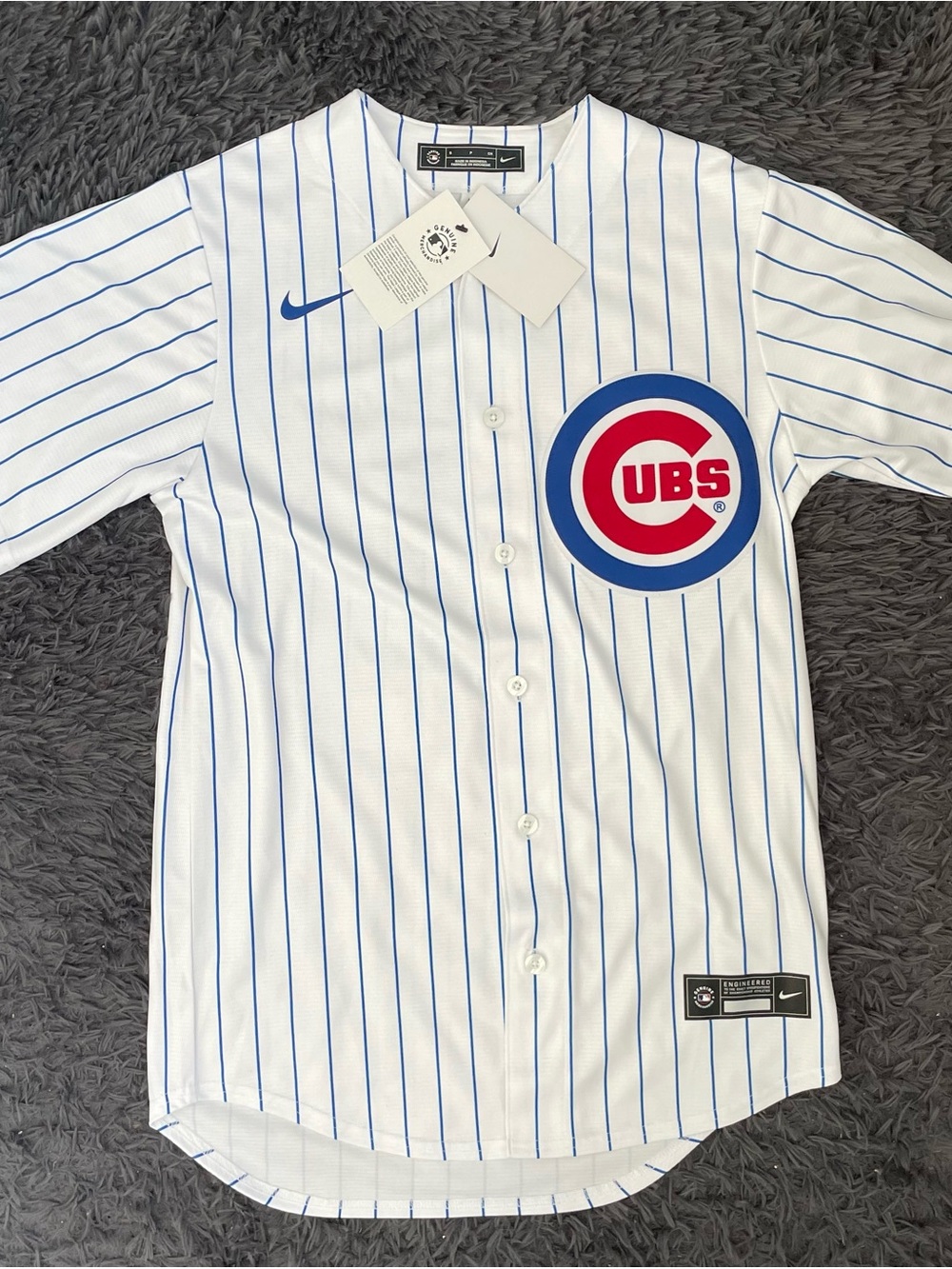 Men Size Small Chicago Cubs Nike Dri-Fit MLB Custom Fettucine 19 Jersey